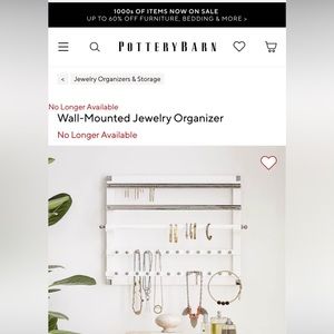Pottery Barn Wall Mounted Jewelry Holder